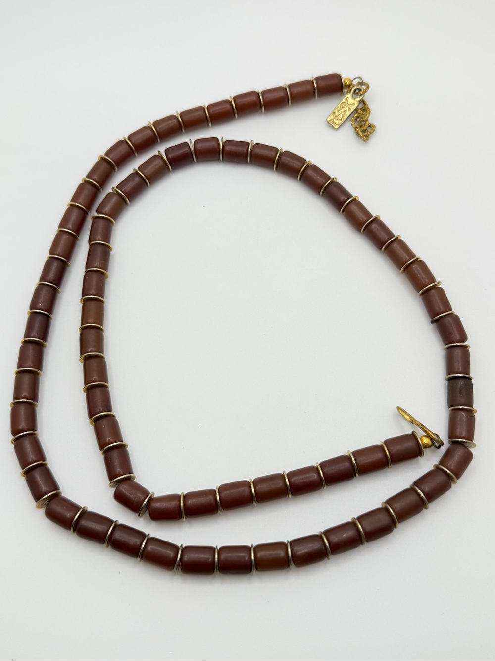 Up to 30” RARE VTG Yves Saint Laurent (YSL) Resin/Lucite and gold tone necklace!